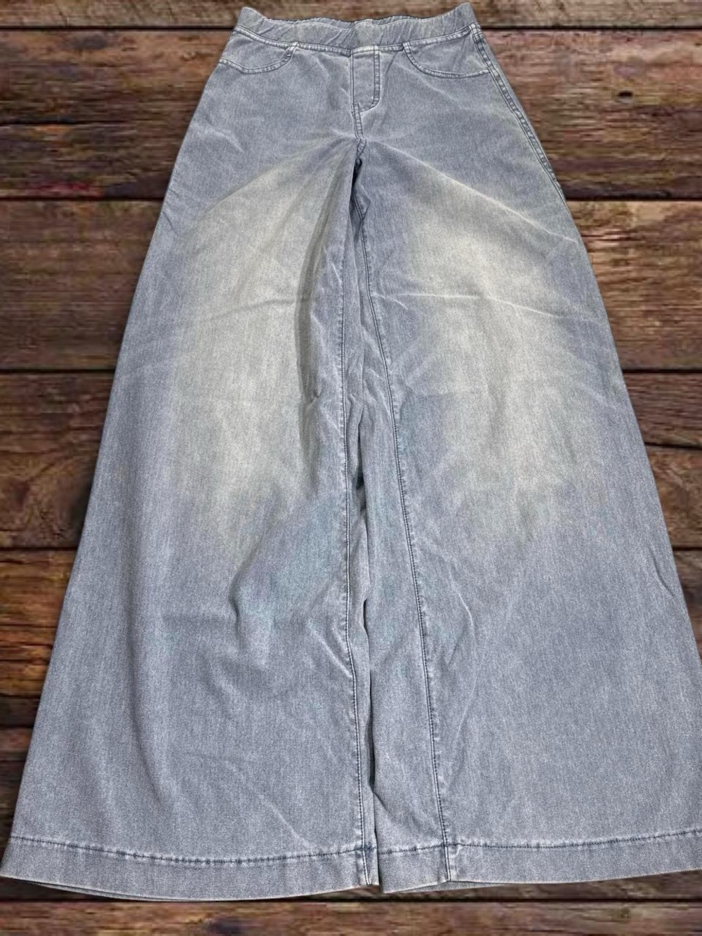 H&M Light Gray Wide-Leg Kids Jeans